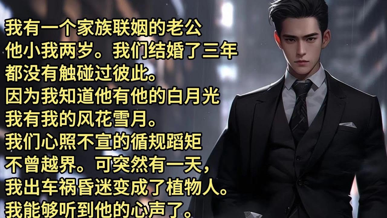 我有一个家族联姻的老公，他小我两岁。我们结婚了三年，都没有触碰过彼此。因为我知道他有他的白月光，我有我的风花雪月。我们心照不宣的循规蹈矩、不曾越界。可突然有一天，我出车祸昏迷变成了植物人。