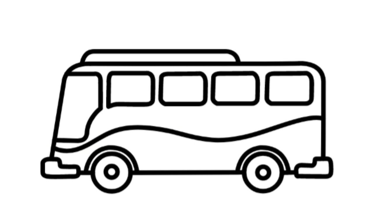 Simple Drawing School Bus Transparent PNG Images | PSD Free Download -  Pikbest