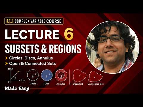Lecture 6. Complex Variable: Subsets and Regions in Complex Plane - YouTube