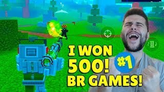 I WON 500 GAMES OF BATTLE ROYALE MODE! | Pixel Gun 3D