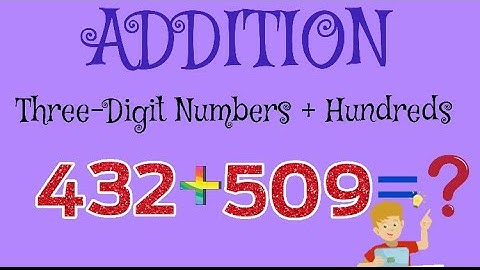 Mental Maths/ Addition : Three-Digit Numbers + Hundreds