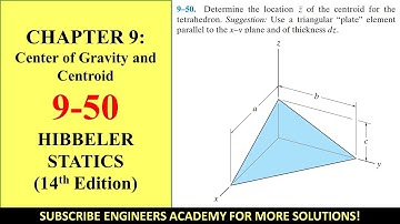 9-50 | Center of Gravity and Centroid | Chapter 9 ( Hibbeler Statics 14th ed ) Engineers Academy