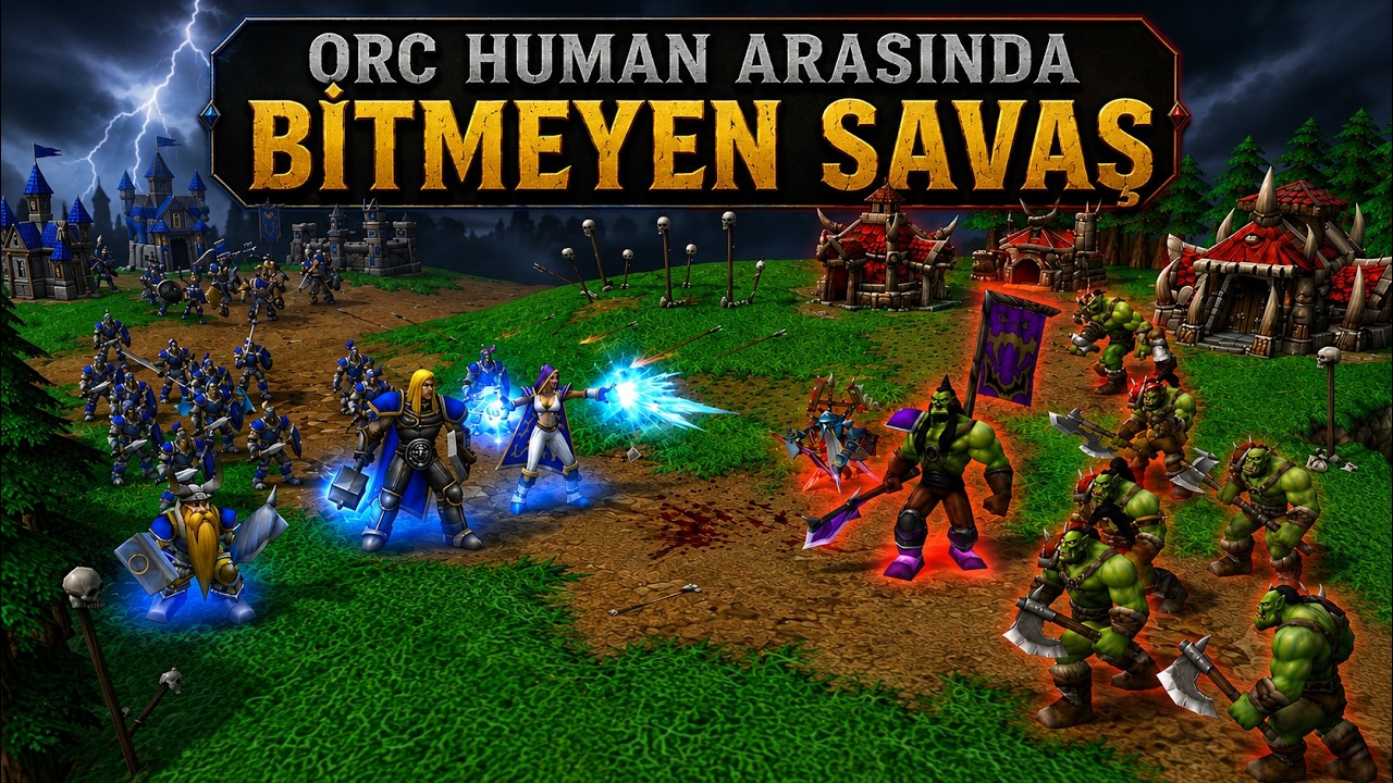 Warcraft 3 Türkçe | ORC vs HUMAN: BİTMEYEN SAVAŞ! 🔥