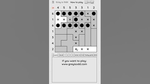 Grey is Odd - Today grids. Solution level 3 7X7 dated 03-27-2024