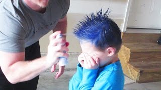 SPRAY PAINTED HAIR! - YouTube