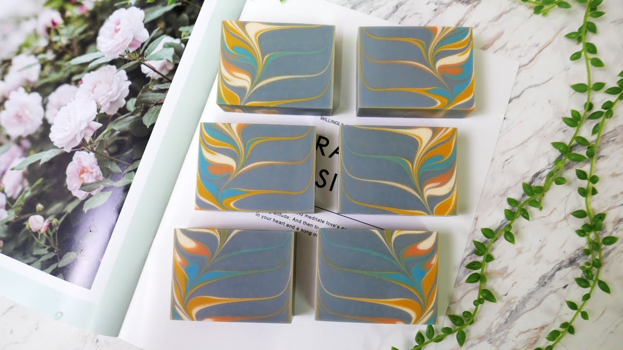 隔板渲染皂 - swirl with dividers, handmade soap - 手工皂
