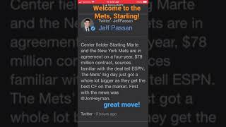 BREAKING: Mets sign Starling Marte to a 4 year, 78 million dollar contract!
