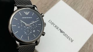 Emporio Armani Chronograph Gunmetal Stainless Steel Men's Watch AR1979  (Unboxing) @UnboxWatches - YouTube