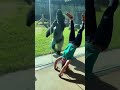 He matched her move for move! 🦍🤸♀️