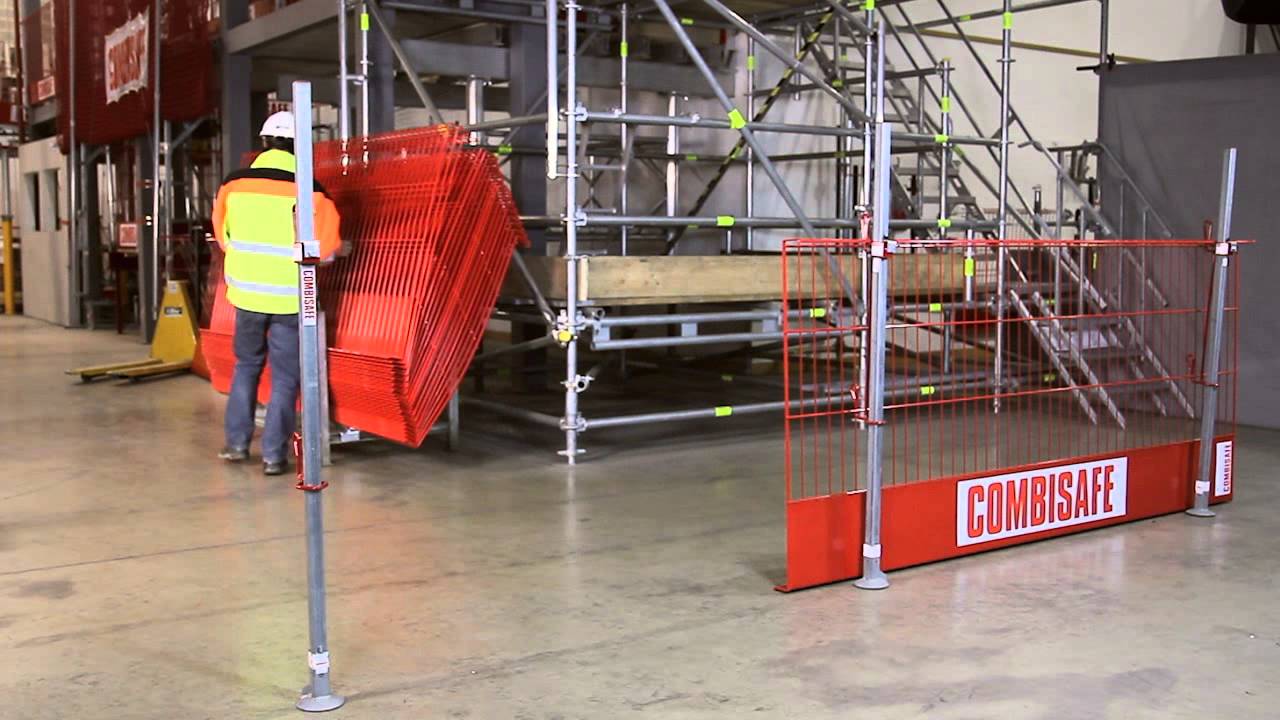COMBISAFE Steel Mesh Barrier being installed YouTube