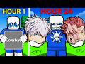 I Spent 24 Hours Becoming Overpowered With Gojo Sukuna Fruits In Roblox 