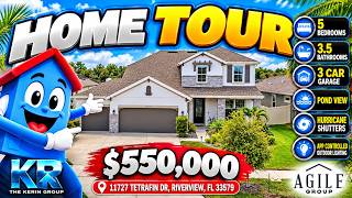 5 Bedroom Home in Riverview FL | 3-Car Garage, Pond View & 3,231 Sq Ft!  -  WOW!!!