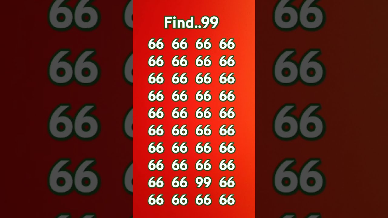 Find The Number 99 Quiz