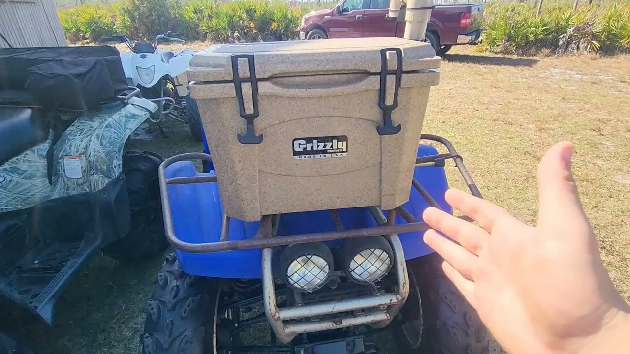Grizzly Coolers 72-Can Gray Rotomolded Insulated Chest Cooler With