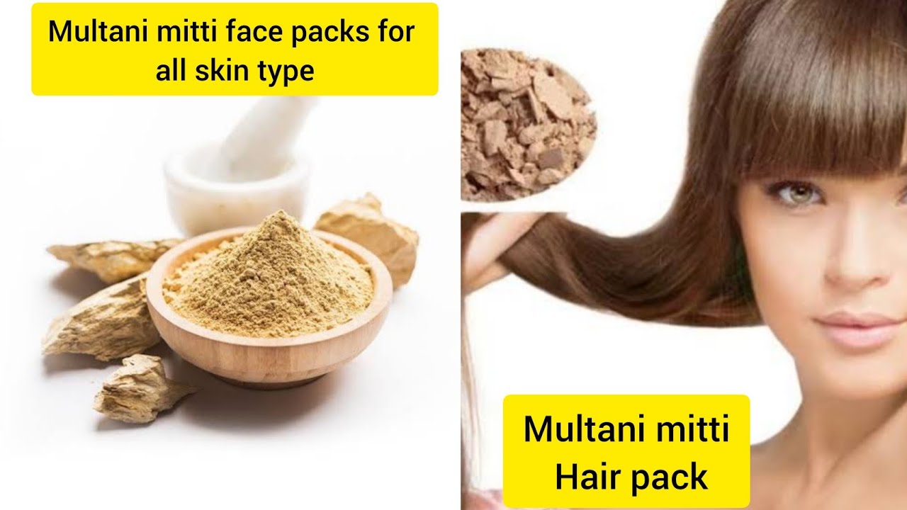 multani mitti(fuller's earth) face packs for all skin types & Hair pack