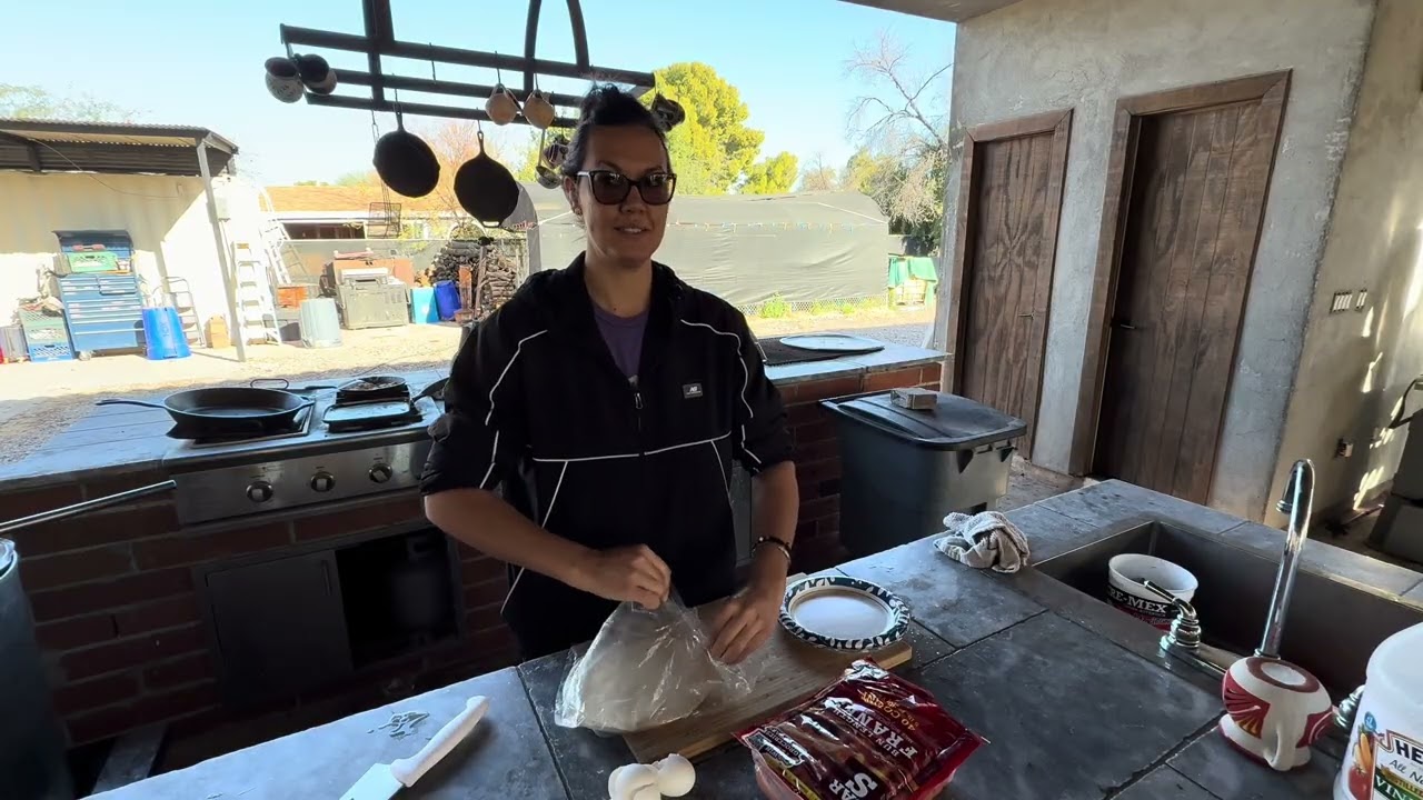 Desayunando en el rancho