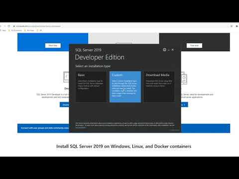 MICROSOFT SQL SERVER CUSTOM INSTALLATION - 2019 DEVELOPER EDITION | INTRODUCTION TO DBMS