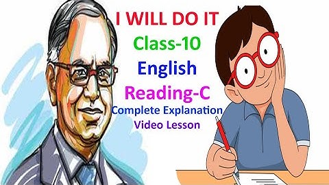I WILL DO IT 10th class English Unit-I Reading-C Infosys Narayana Murthy Sudha Murthy video lesson