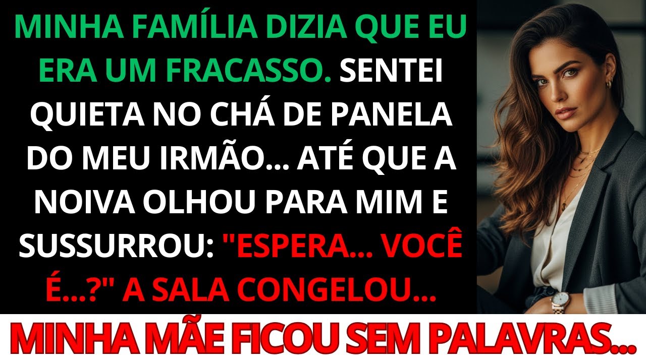 Minha família achava que eu era um fracasso… até a noiva do meu irmão me chamar de “chefe.”