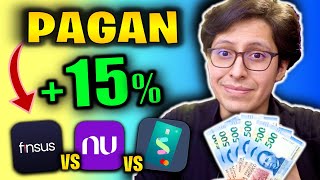 La MEJOR cuenta de 15%  Cajita NU vs Finsus vs Stori cuenta