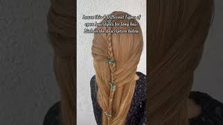 4 different types of open hairstyles for long hair| For more hair tutorials link in the description Resimi