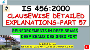 Deep Beams||IS:456 Code Clause-wise Detailed Explanations|Positive Reinforcement||Part-57
