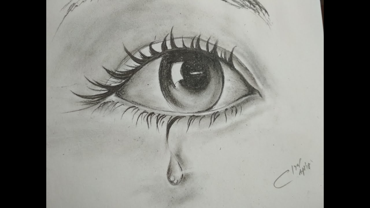 drawing lessons, how to draw realistic eye with tears, how to draw...