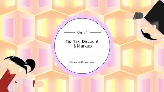 Mathematics 8 - Unit 4 - Tip, Tax, Discount & Markup