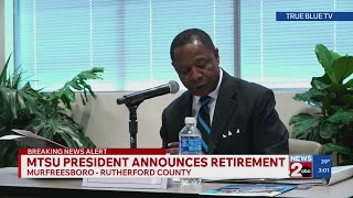 MTSU president announces retirement