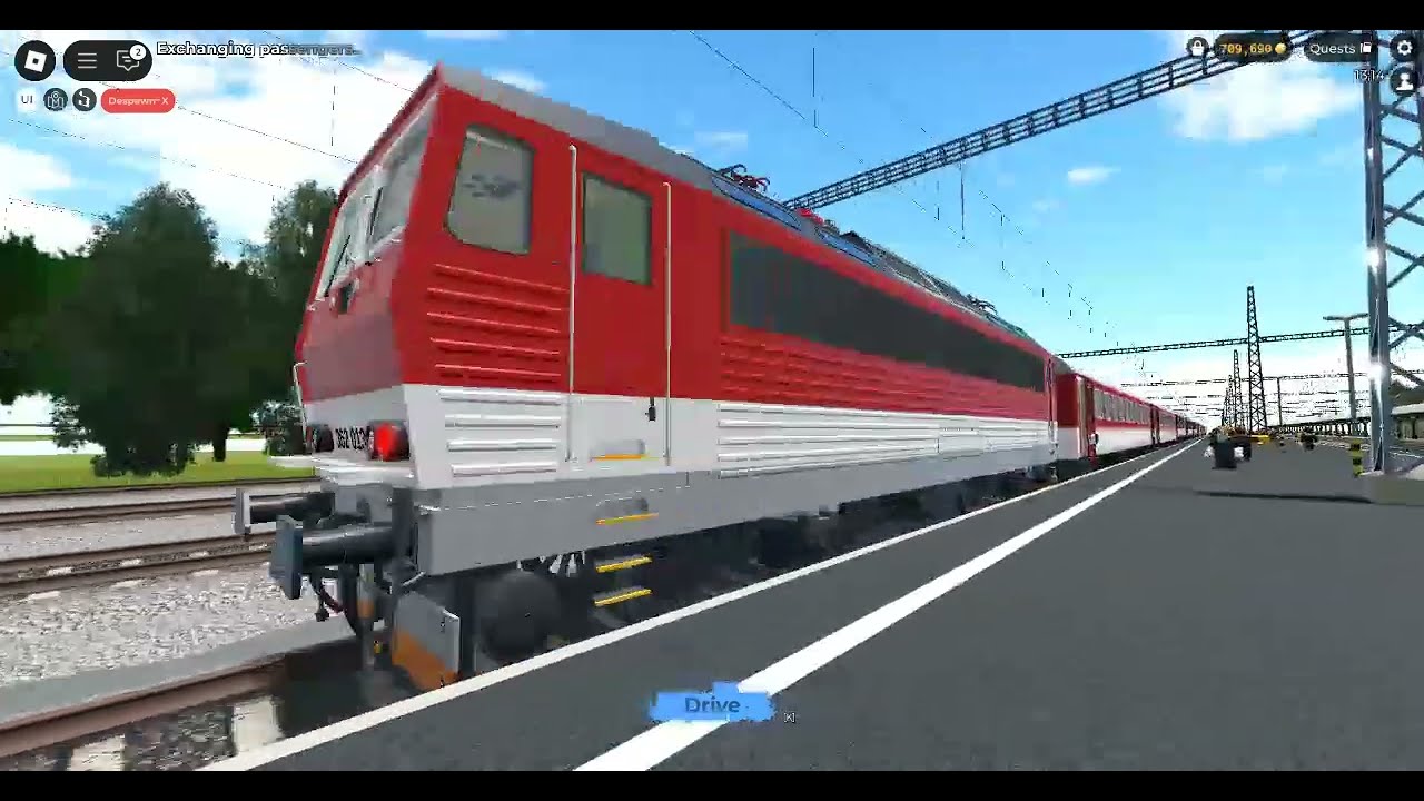 Roblox | Train Sim | személyvonat vezetés egy Skoda 362-vel