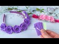 Цветы из фоамирана Быстрый способ Ободок своими руками Повязка DIY flower Eva foam sheet tutorial