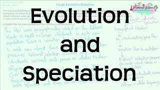 Evolution and Speciation |  A* Exam Question Walkthrough | Revision for Biology A-Level