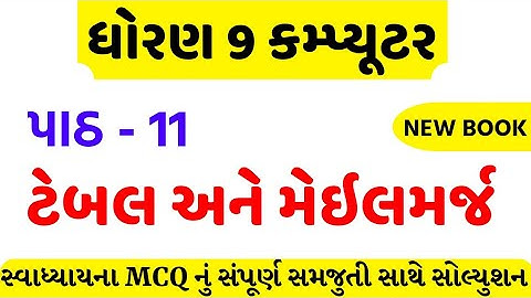 std 9 computer ch 11 swadhyay solution/dhoran 9 computer ch 11 mcq /std 9 computer ch 11 mcq