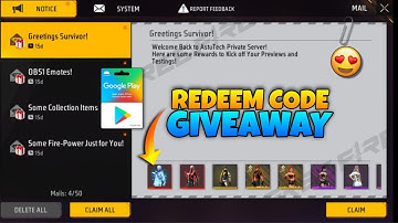 FREE FIRE REDEEM CODE | FF REDEEM CODE TODAY | TODAY REDEEM CODE FF | FREE FIRE LIVE GIVEAWAY | CODE