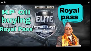 KP Oli buying Royal Pass in pubg mobile.