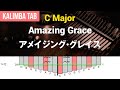    amazing grace  c majorkalimba tab