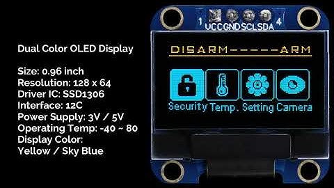 Dual Color OLED Display