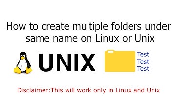 Create multiple folders in same name Linux or Unix tutorial