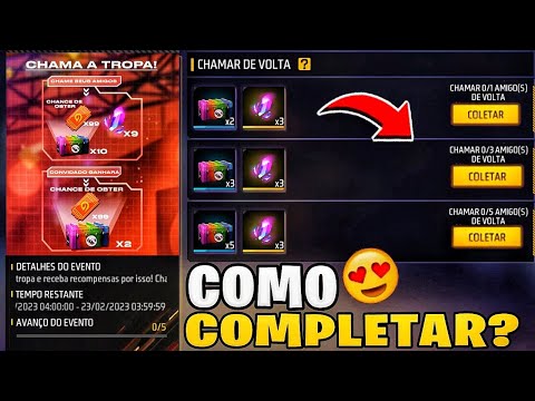 COMO CHAMAR AMIGO DE VOLTA NO FREE FIRE. COMO COMPLETAR O EVENTO