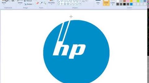 How to Draw HP LOGO IN MS PAINT FROM SCRATCH