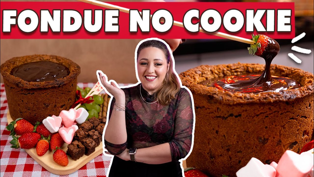FONDUE NO COOKIE - a receita viral de Dia dos Namorados | Tábata Romero