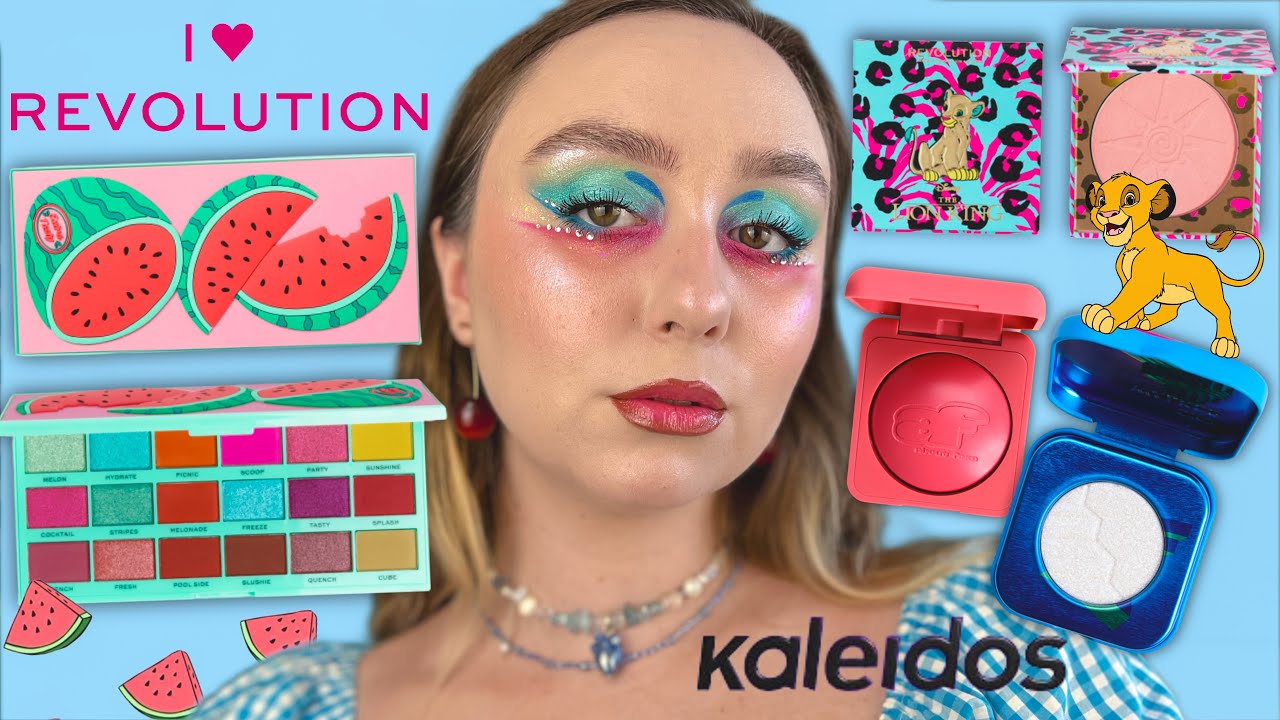 I HEART Revolution TASTY WATERMELON🍉 | РУМ'ЯНА About Face | КОСМІЧНИЙ ХАЙЛАЙТЕР Kaleidos