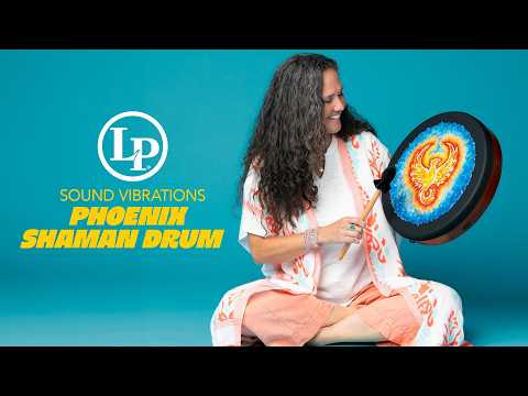 Embrace spiritual connection with the LP Sound Vibrations 16" Phoenix Rising Shaman Drum (LP7100-PH)