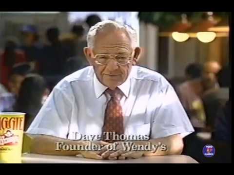 2000 Wendy's 99 cent Super Value Menu with Dave Thomas TV Commercial