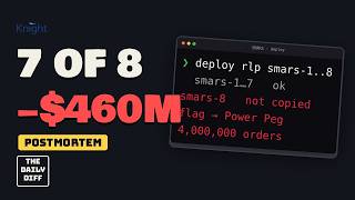 A deploy to 7 of 8 servers lost $460 million. 45 minutes.