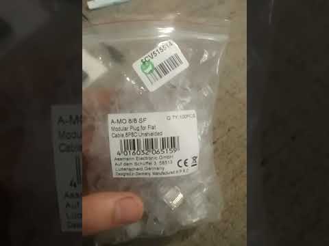 Конектор Digitus RJ45 Cat.5 UTP 100 шт (A-MO8/8SF)