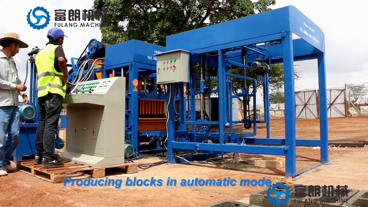QTF4-25 full automatic hydraulic block making machine in Kenya taken in ...