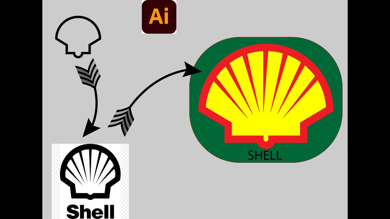 Shell logo | logo design in adobe illustrator | Step by step - YouTube