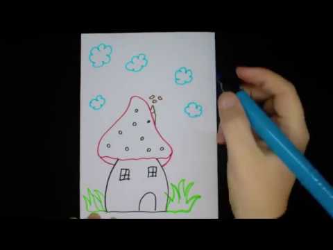 2 Dakikada Şirinlerin Evi Çizimi - YouTube