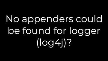 Java :No appenders could be found for logger(log4j)?(5solution)